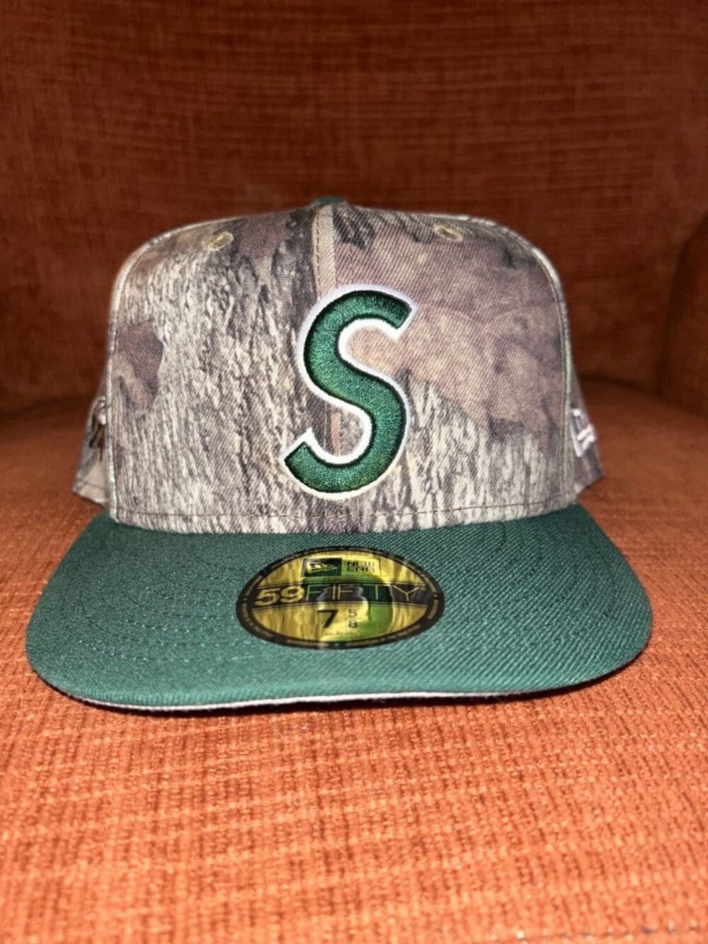 Supreme Reaper / S Logo New Era 59FIFTY Fitted Cap Real Tree Camo (Green Brim/G…